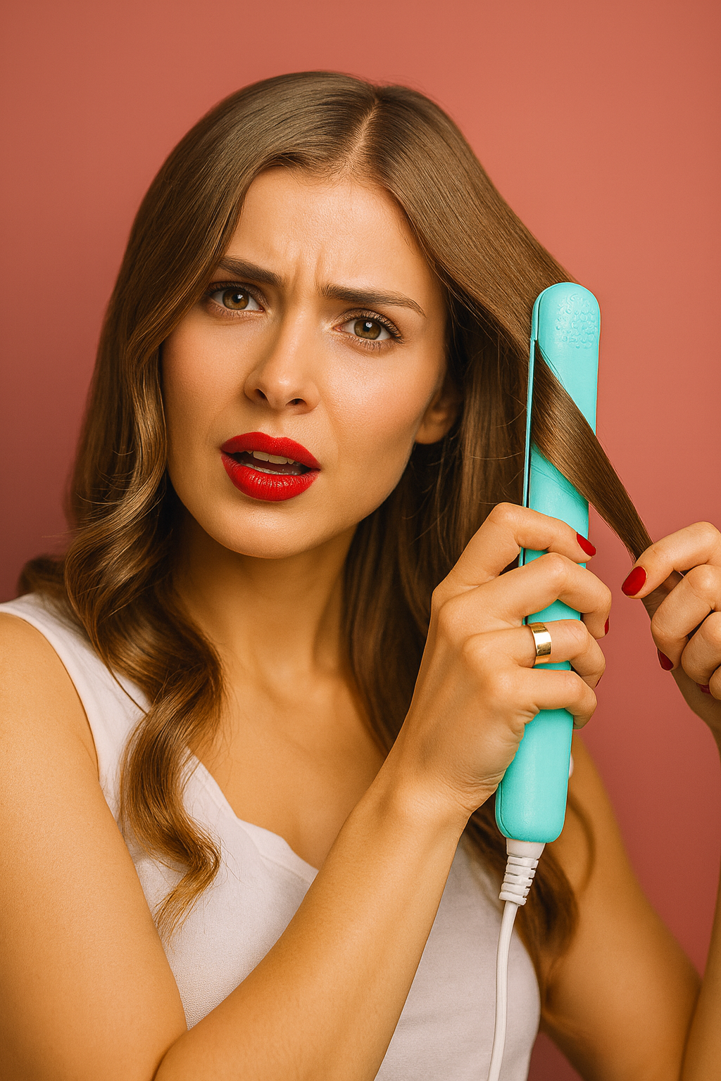 Mini Portable Electronic Hair Straightener And Curler